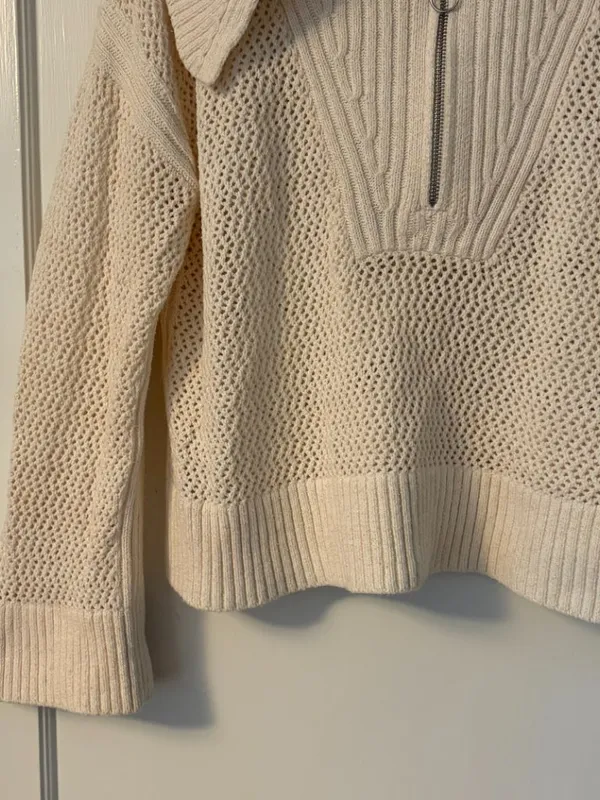Anthropologie daily practice Half-Zip Oversized Pullover Sweater size medium - Image 7