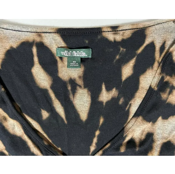 Wild Fable Black Acid-Wash Tie Dye Short Sleeve Tee T-Shirt Top Blouse Size XS 🖤✨ - Image 3