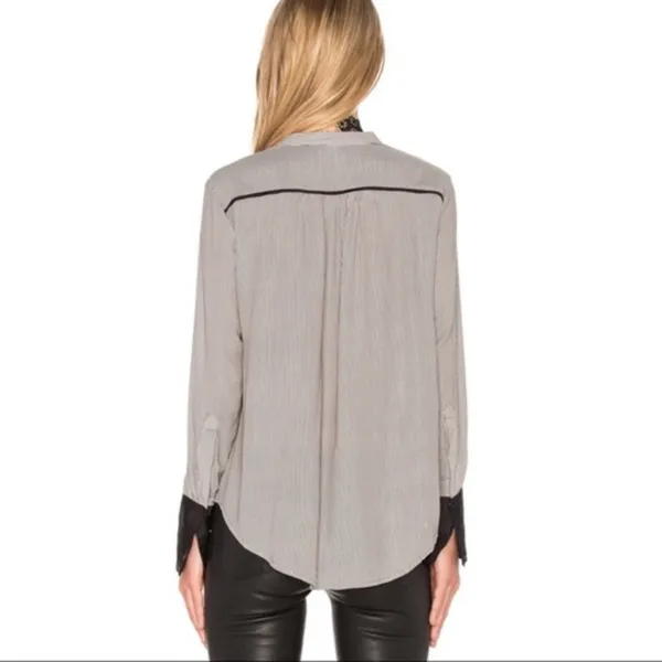 Free People Pebble Crepe Shirt Neutral - Image 10