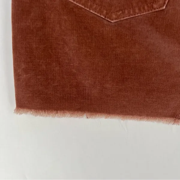 American Eagle Size 2 Stretch Corduroy Distressed Cutoff High Rise Mini Skirt‎ - Image 9