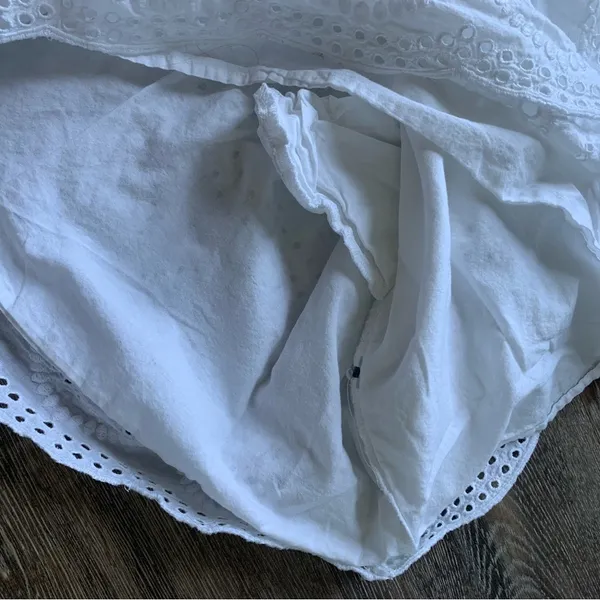 Abercrombie & Fitch White Eyelet Mini Dress S - Image 7