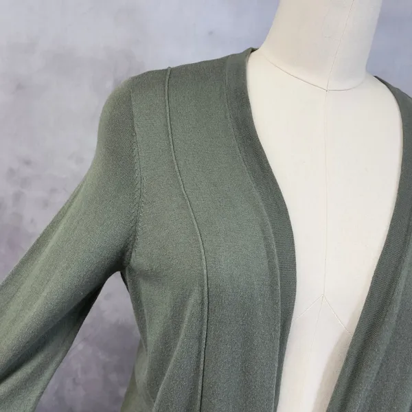Abercrombie‎ Fitch Cardigan Sweater Women Medium Open Front Soft Layering Earthy - Image 5