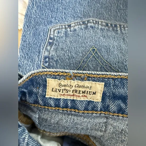 Levi’s big E reproduction button fly 501 straight blue jeans 30 - Image 8