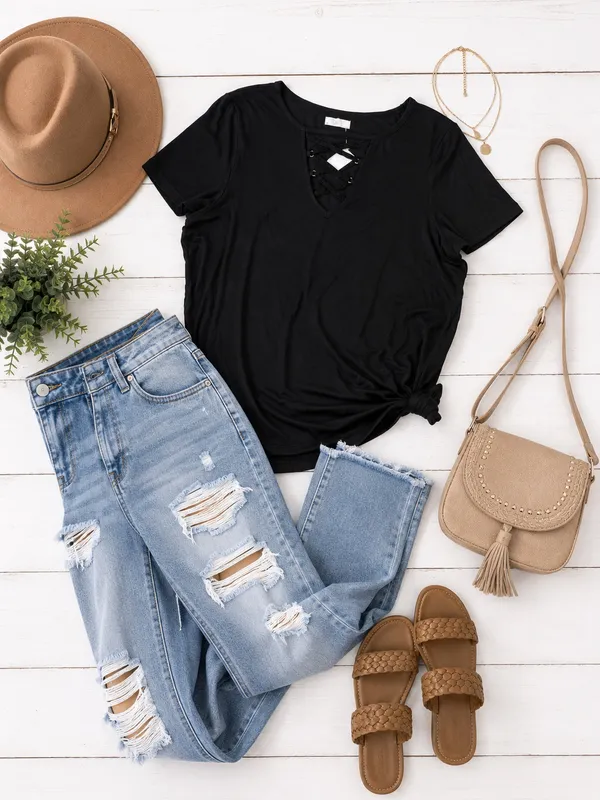 Maurices Black T-Shirt - Image 2