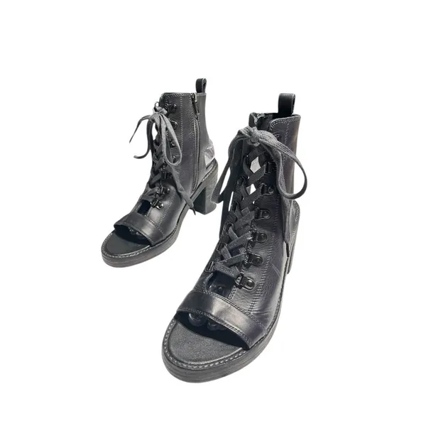 Free People City Of Lights EU 39 US 9 Booties Lace Up Ankle Boots NEW Dark Blue - Image 8