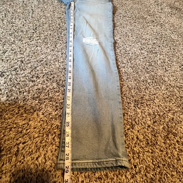 Madewell The Perfect Vintage Straight Jean‎ Light Wash Distressed Size 24 - Image 6