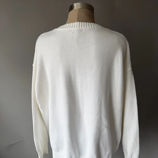 Orange Kiss Essentials American Flag Knit Sweater Ralph Lauren Inspired Size XL - Image 5