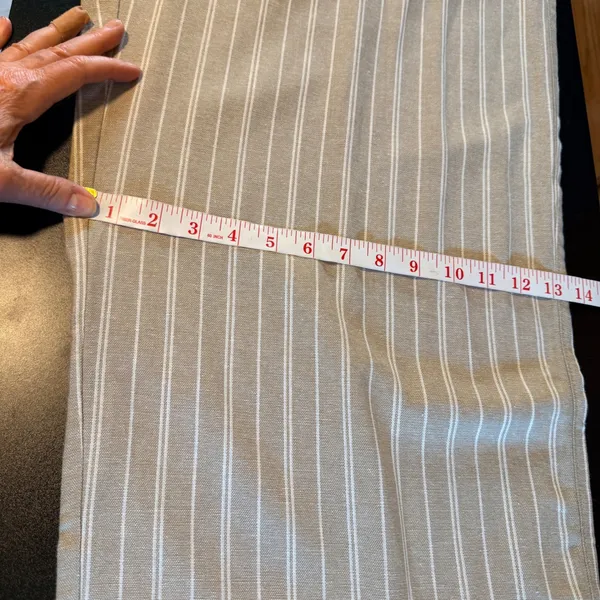 Gap‎ XL Oversized White Striped Linen Rayon Blend Wide Leg Pull On Pants - Image 9