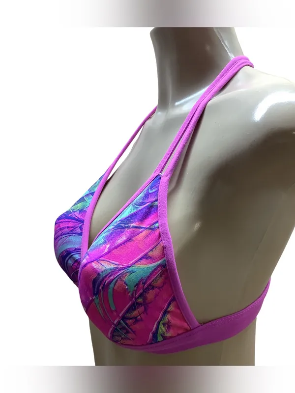 SporttK Size S Multi Color Activewear Top, Made in Colombia. Preloved - Image 3