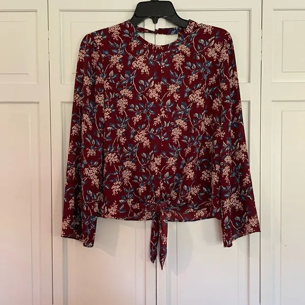 Madewell floral tie front top - Image 4