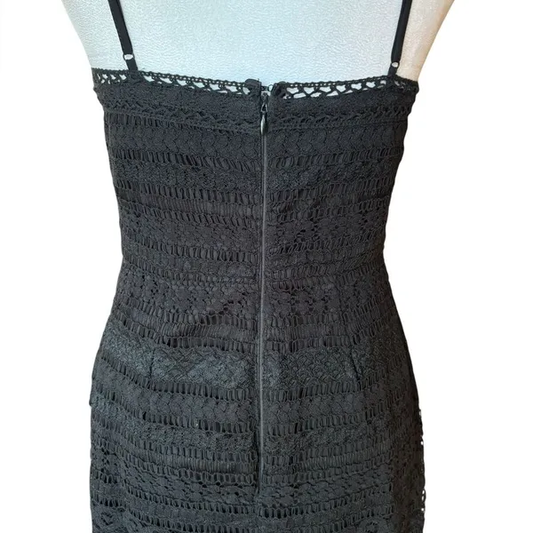 Lulus Absolute Elegance Black Lace Sleeveless Midi Dress Slit Womens Small NEW - Image 8
