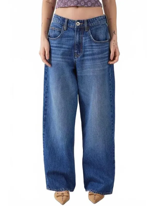 UO BDG Jaya Baggy Low-Rise Boyfriend Jeans Urban Outfitters NWT Mid Indigo 33 - Image 6