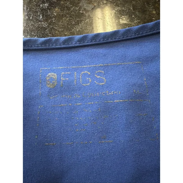 figs casma three-pocket scrub top Women's Sz 2XL Blue 3453 XXL Nurse Doctor READ - Image 2