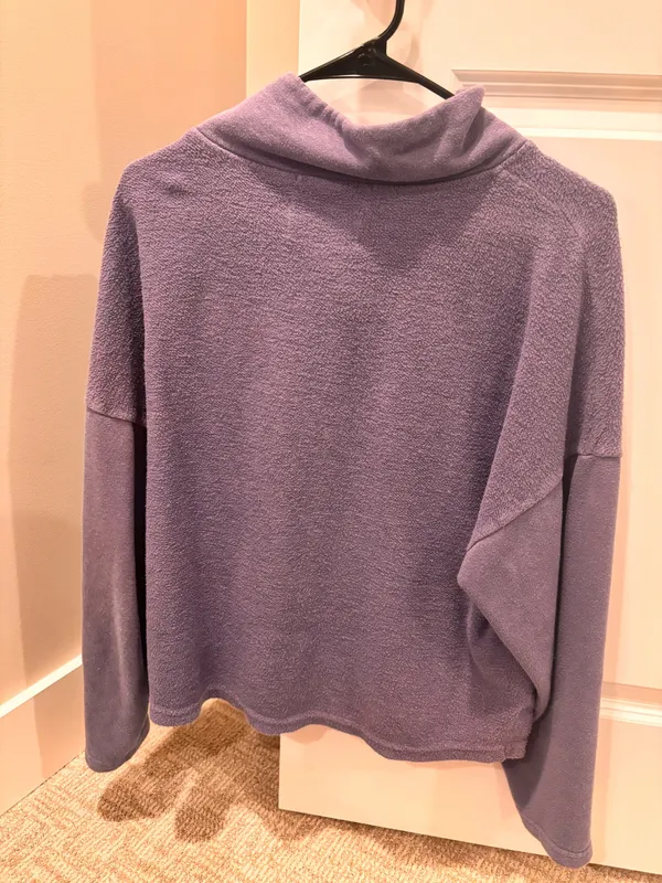 REI purple half button pullover - Image 2