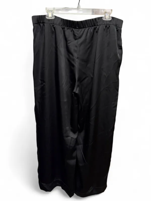 A New Day High-Rise Satin Wide Leg Pants Black Size Large Pockets - Image 7