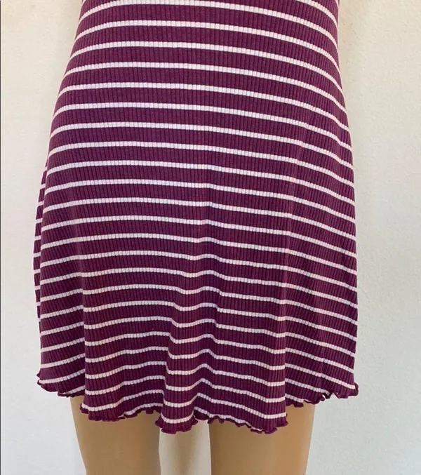 Purple and White Striped Dress - Image 3