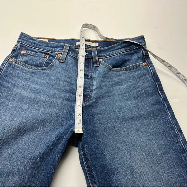 Levi’s Premium Denim Wedgie Straight Jean Womens Size 27 Blue‎ High Rise Button - Image 11