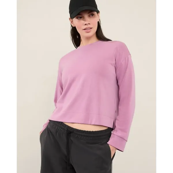 Athleta M Seasoft Crewneck Sweatshirt Lotus Pink Medium - Image 6