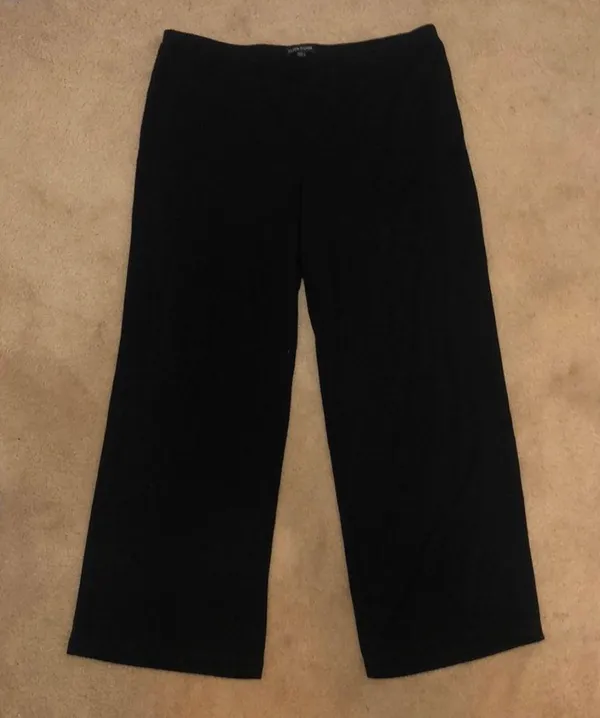 Eileen Fisher Straight Black Pants - Image 2