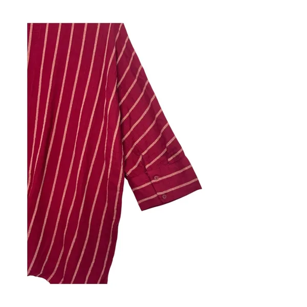 New Belle Isle Torrid Tunic Top Womens Large Red Striped Gauze Cotton Beach Boho - Image 8
