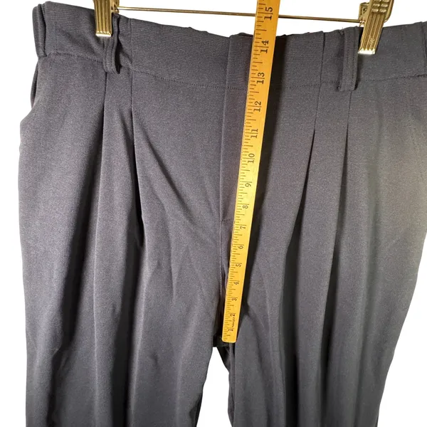 Halara Flex High‎ Waisted Pocket Wide Leg Waffle Work Pants Womens XL Tall Navy - Image 5