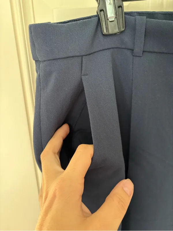 Abercrombie & Fitch Pleated Elastic Waist Dress Pants 33 Short - Image 3