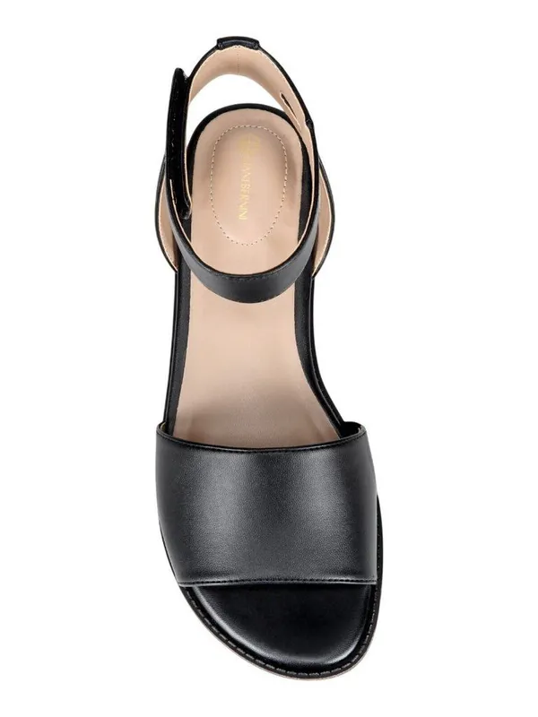 Giani Bernini Womens Constancia Ankle Strap Wedge Sandals Black Smooth 6M - Image 12