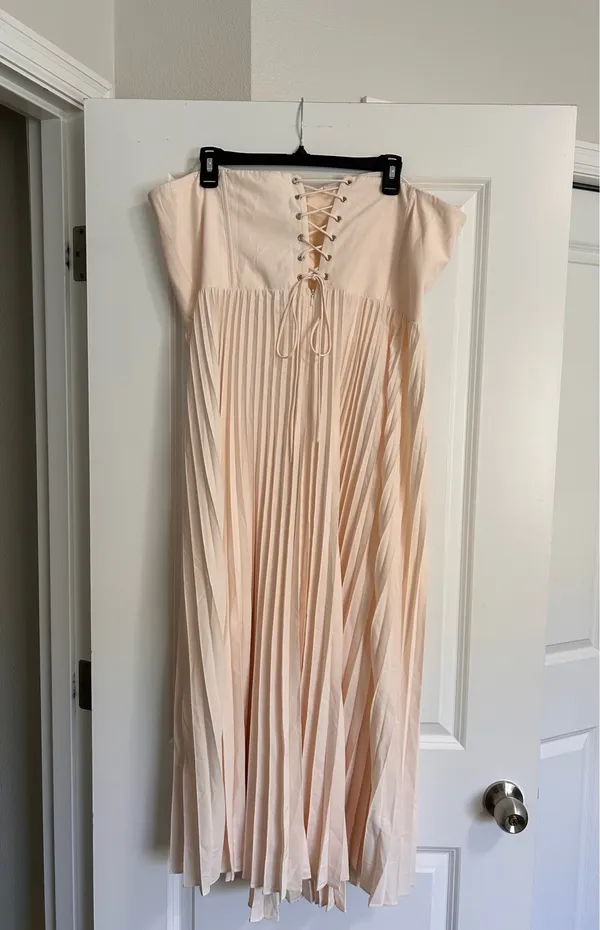 New Showpo Loretta Midi Dress Lace Up Bustier Pleated Dress Size 14 MSRP $129 - Image 10