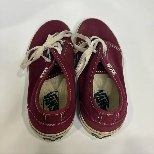 Vans maroon lace up sneakers unisex sizing men’s size‎ 7 women’s size 8.5 casual - Image 4