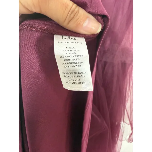 Lulus Unforgettable Poise Maxi Dress Women's XS Plum Purple Tulle Tiered NWT - Image 15