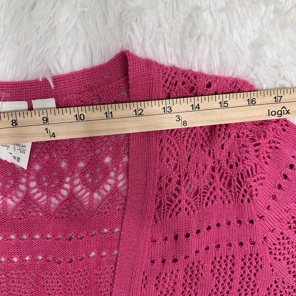 CATO Women's Size L-XL Cardigan Pink Tie‎ Front Girlhood Coquette Cottage - Image 7