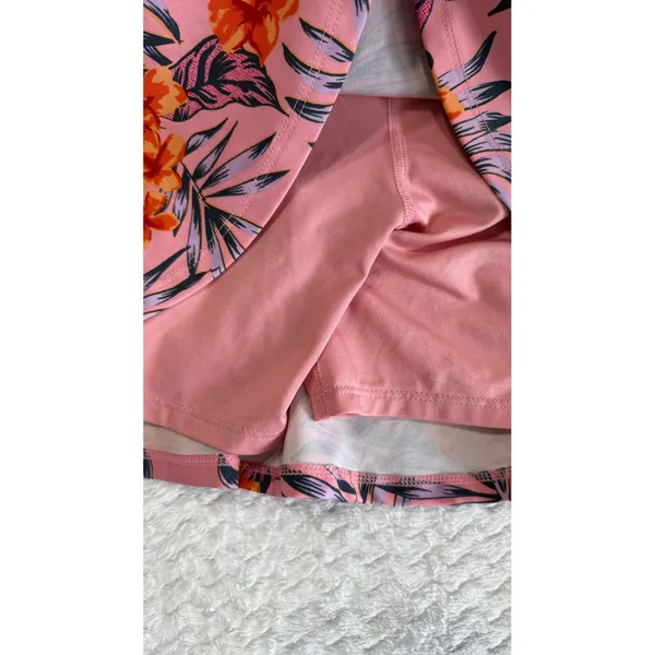 Tommy Bahama Golf Women Pink Tropical Floral Ruffle Hem Skort Large 4309 - Image 7