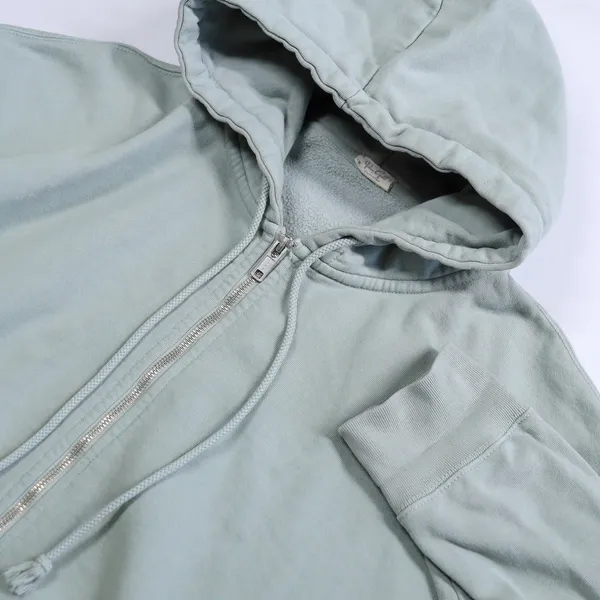 John Galt Brandy Melville Hoodie Women One Size Sage Green Oversized Zip Up Soft - Image 2