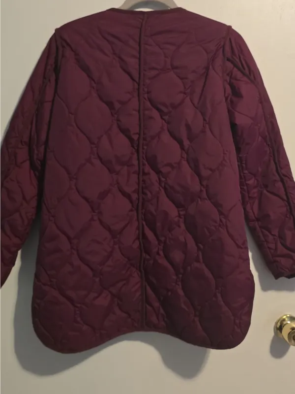 St. John's Bay Quilted Wine-Red Puffer Jacket - Image 9