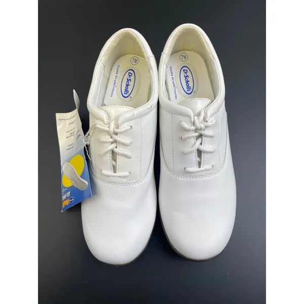 Dr Scholls Women's White Leather Tennis Shoes Double air pillow 7M SKU 2973 - Image 2