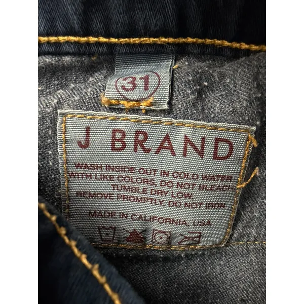 J Brand Jeans Malik Mid Rise Wide Leg Dark Wash Lightweight Jeans Size 31 - Image 8