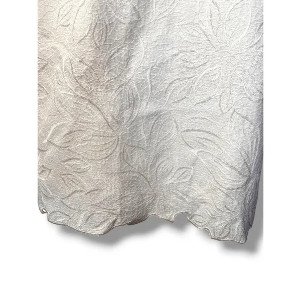 Antonio Melani White Embroidered Sheath Dress 14 Floral‎ Textured Midi Wedding - Image 3