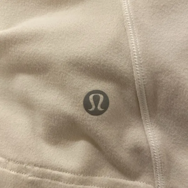 Lululemon warm stabilizer 1/2 zip hoodie Size 6 Cream Athleisure Athletic - Image 7