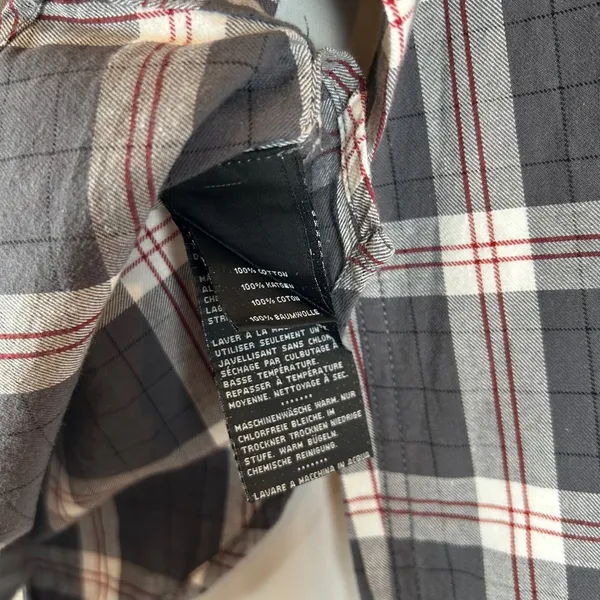 Harley-Davidson Womens Plaid Roll-Tab Button‎ Down Shirt Grey Small NEW - Image 4