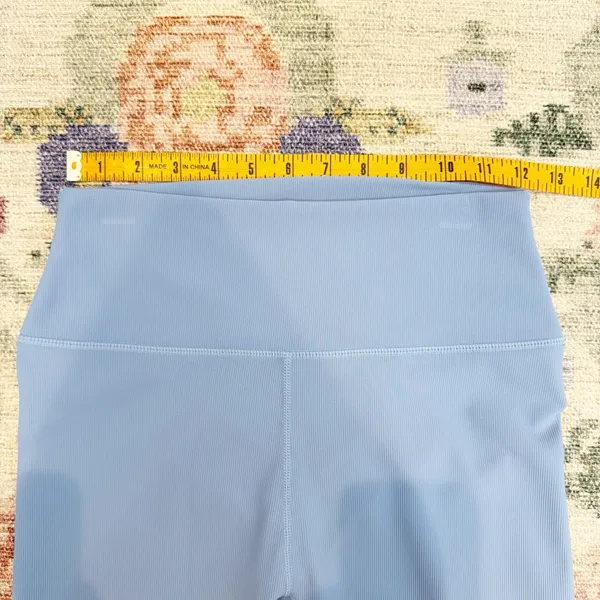 Wilo The Label Womens Ribbed Blue Leggings Size Medium Pilates Yoga Athleisure - Image 5