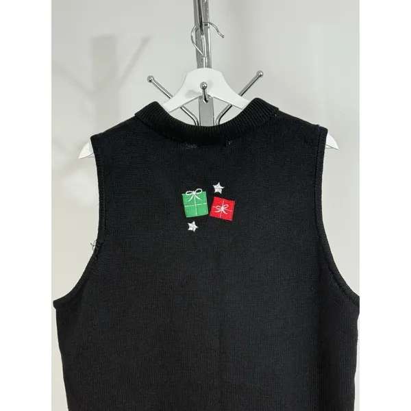 Vtg Designer Originals Studio Santa Ugly Sweater Vest 90’s Christmas Size 2X - Image 5