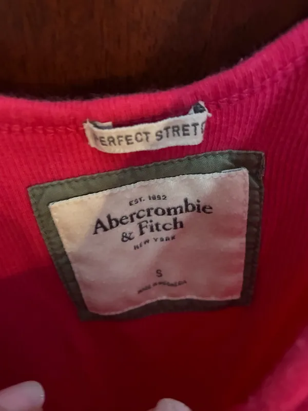 Women’s Abercrombie & Fitch Hot Pink Ribbed Tank Top Size Small - Image 2