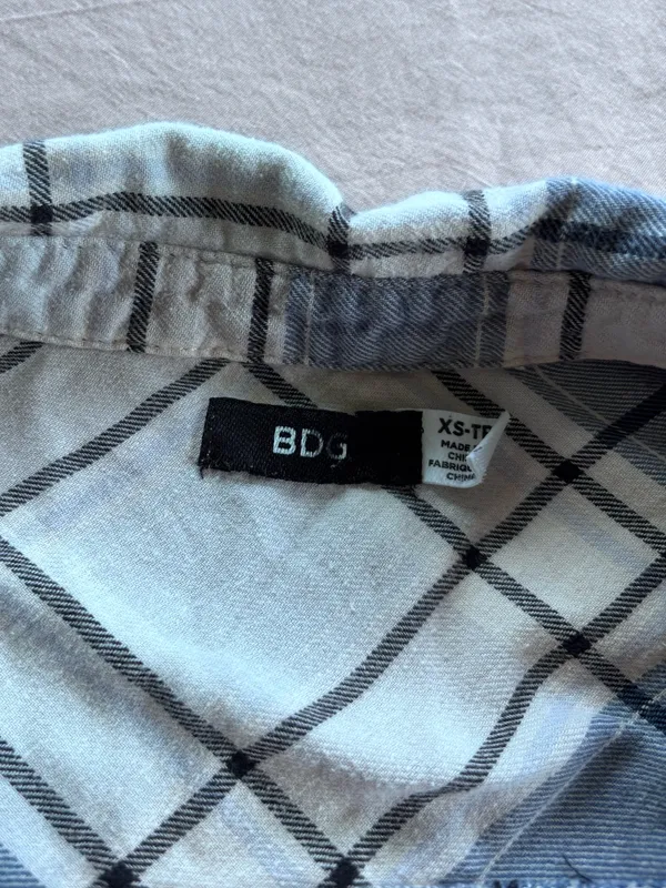 Urban Outfitters Blue & White Flannel - Image 3
