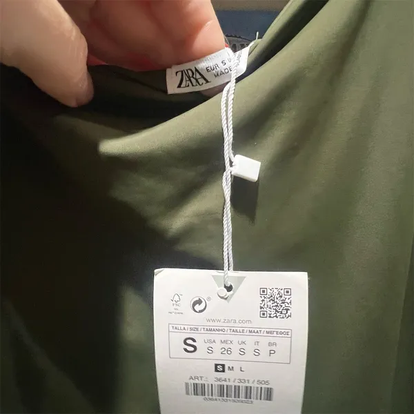 Zara Women's Strappy Maxi Dress Sage Green Sleeveless Standard Size S - Image 7