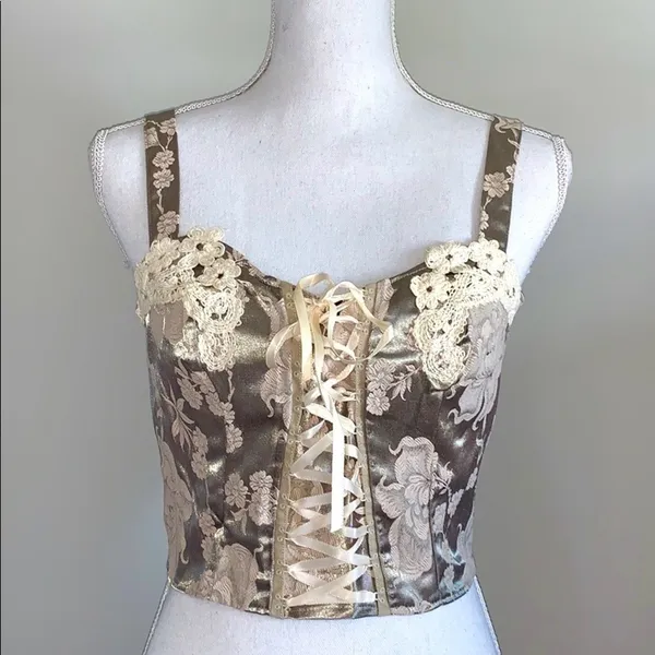 Y2K Victoria’s Secret Embroidered Bustier Corset - Image 4