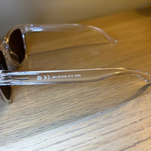 Transparent Frame Sunglasses with Green Lenses - Image 4