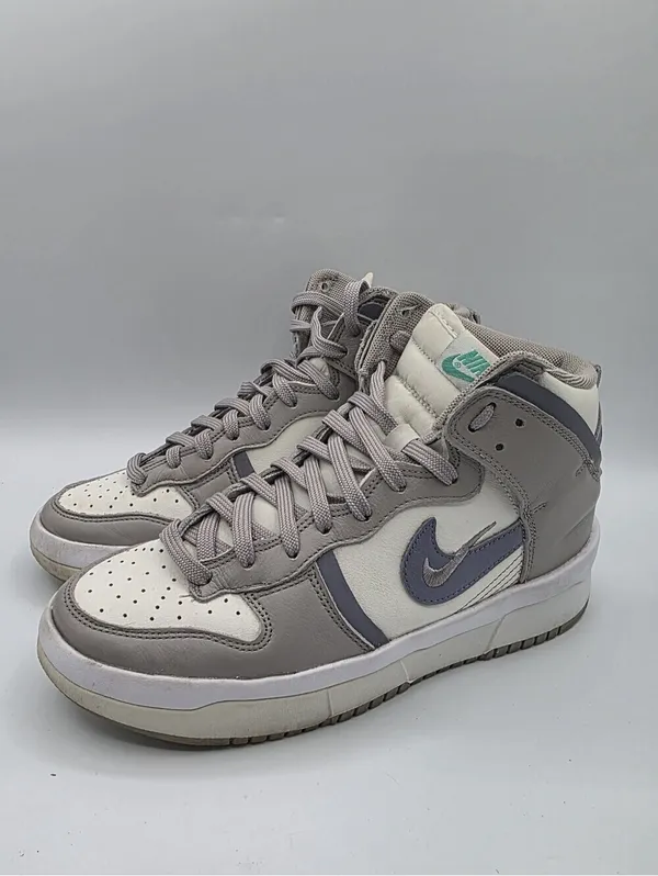 Womens NIKE DUNK HIGH UP SAIL IRON White PURPLE GREY Size 8 grunge Streetwear - Image 7