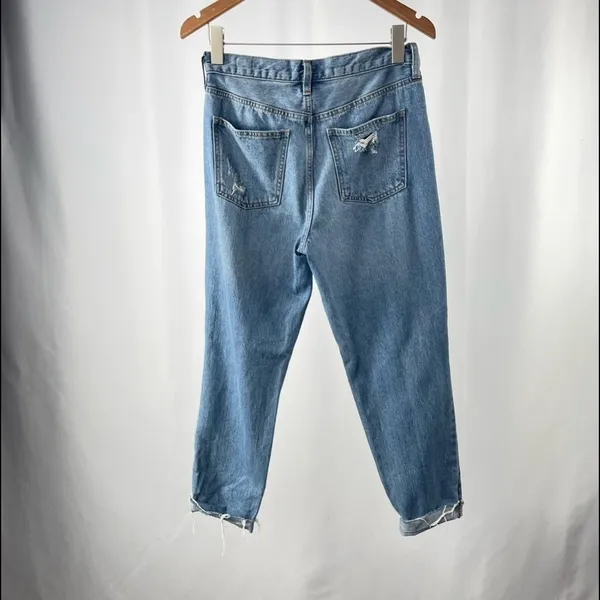 Free People We The Free Blossom Distressed Rigid Skinny Jeans in Blue Size‎ 28 - Image 8