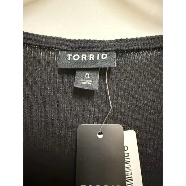 Torrid L 12 Black Sweetheart Rib Knit Fit Flare Dress Pockets NWT - Image 11