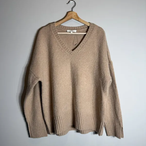 Favorite Daughter The William Sweater Wool Cashmere Women's Large Almond NWOT - Image 4